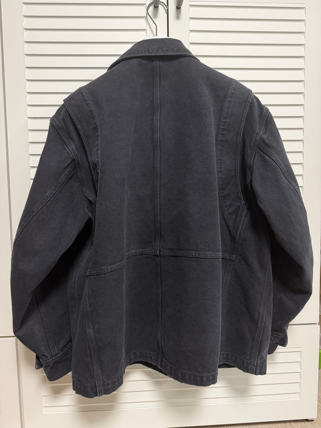 쿠어 오버 다이드 커버올 자켓 워시드차콜 M 판매합니다 상품이미지2