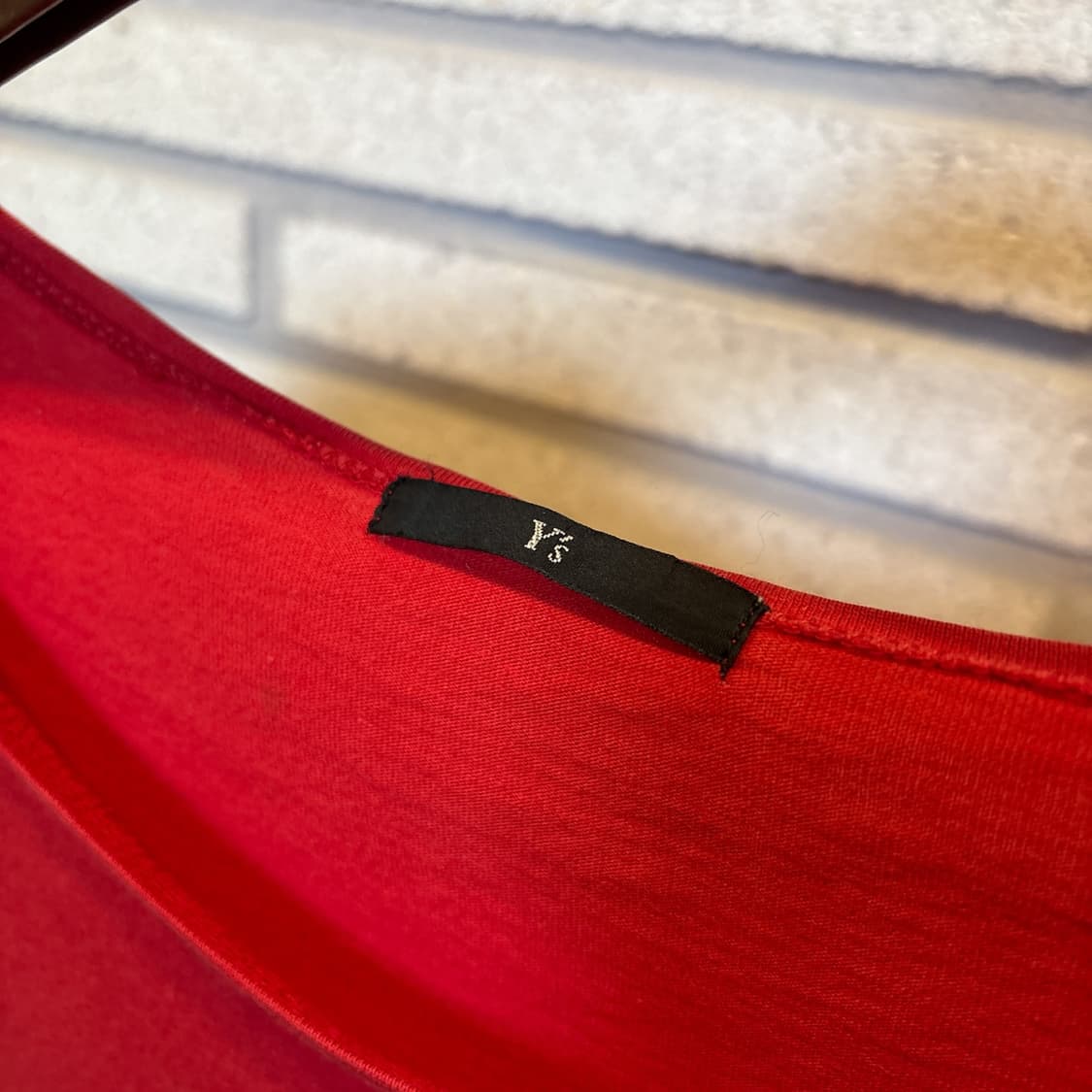 Y's 요지야마모토 미니멀 롱슬리브 티셔츠 세미 롱실루엣 디테일 레드 상품이미지6