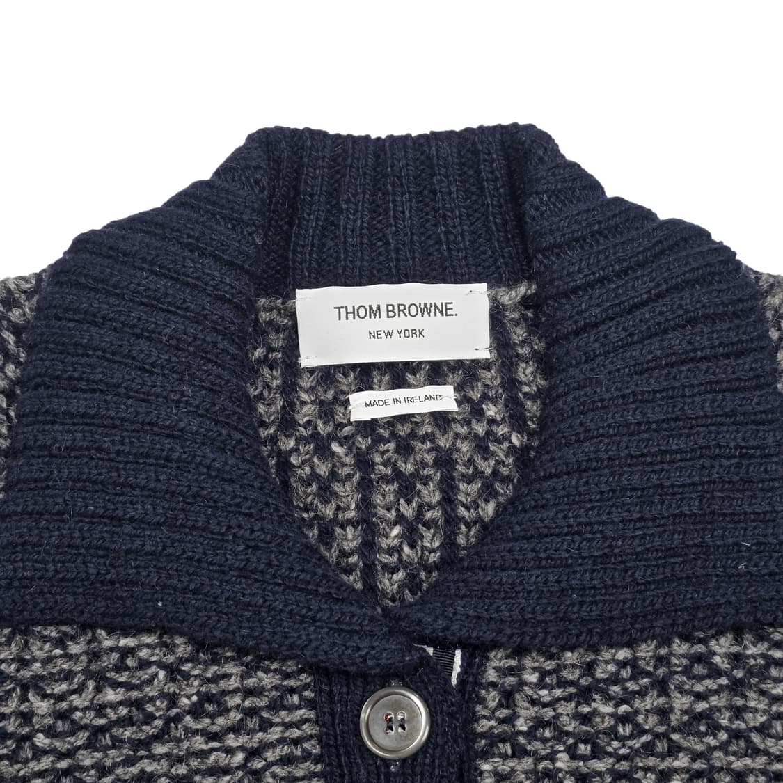 톰브라운 여성 4바 레글런 모헤어 트위드 폴로 가디건 상품이미지8