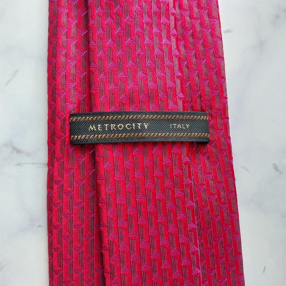 메트로시티 실크 레드 패턴 넥타이 8.5cm A+등급 K2344
 상품이미지9