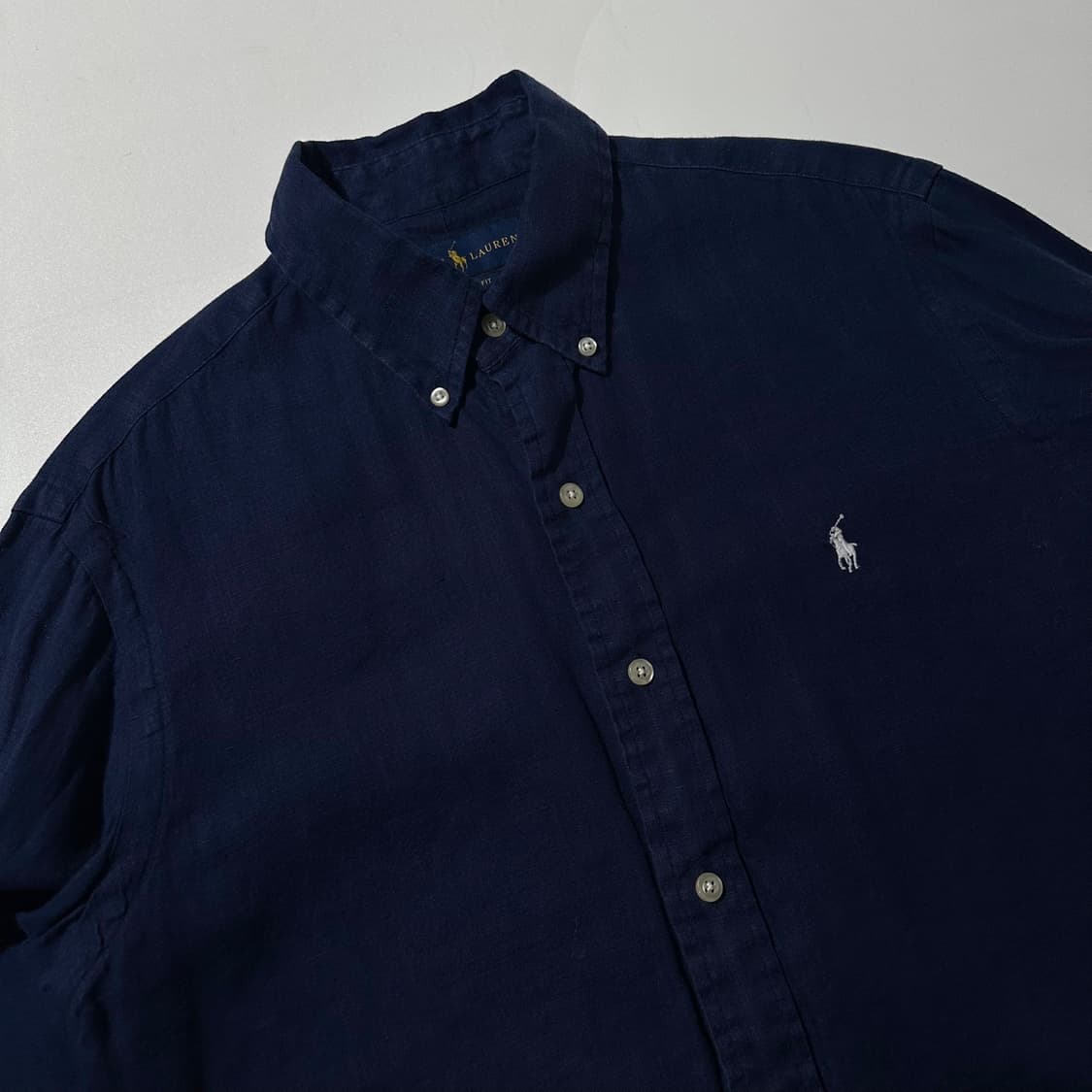 폴로 랄프로렌 린넨 셔츠 네이비 상품이미지3