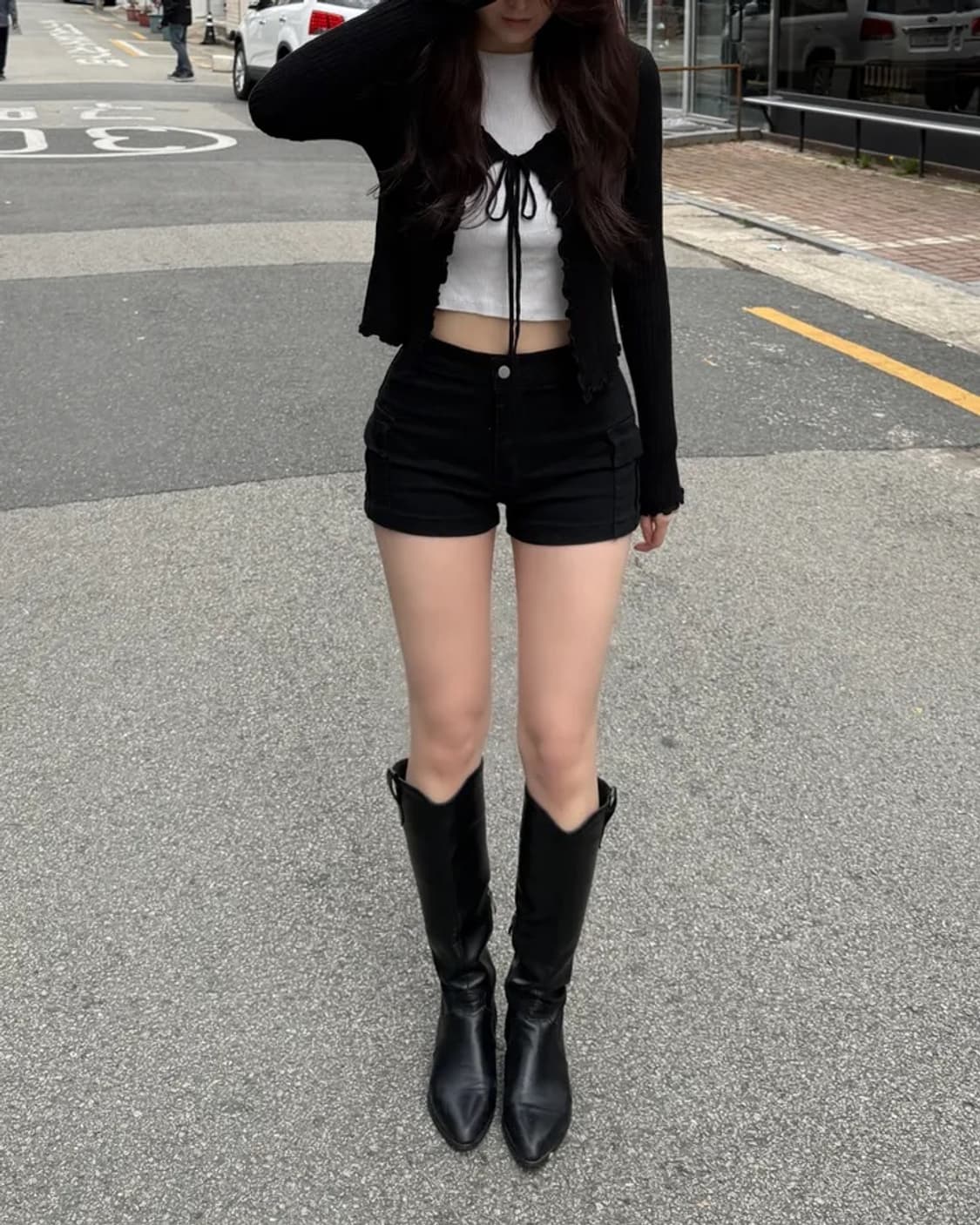 (새상품!!) 하이웨스트 골반뽕 반바지 상품이미지2