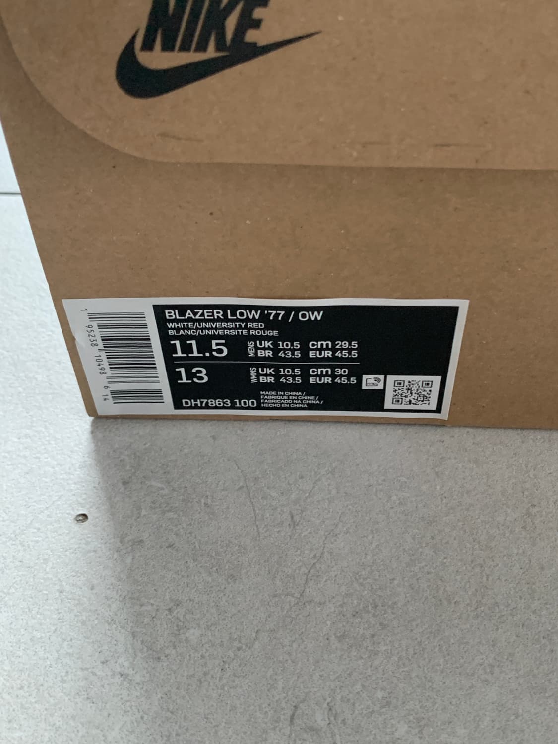 [295] 나이키 오프화이트 블레이져 로우 상품이미지7