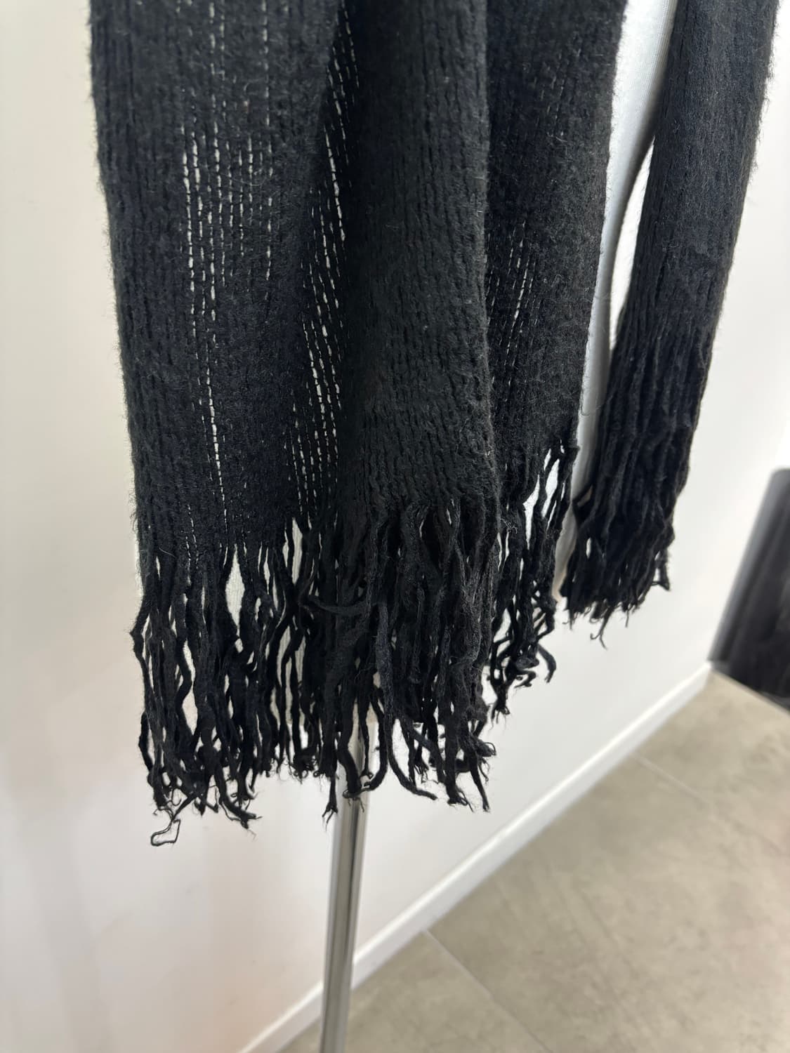 Beams 빔즈 블랙 아크릴 머플러 목도리 상품이미지5