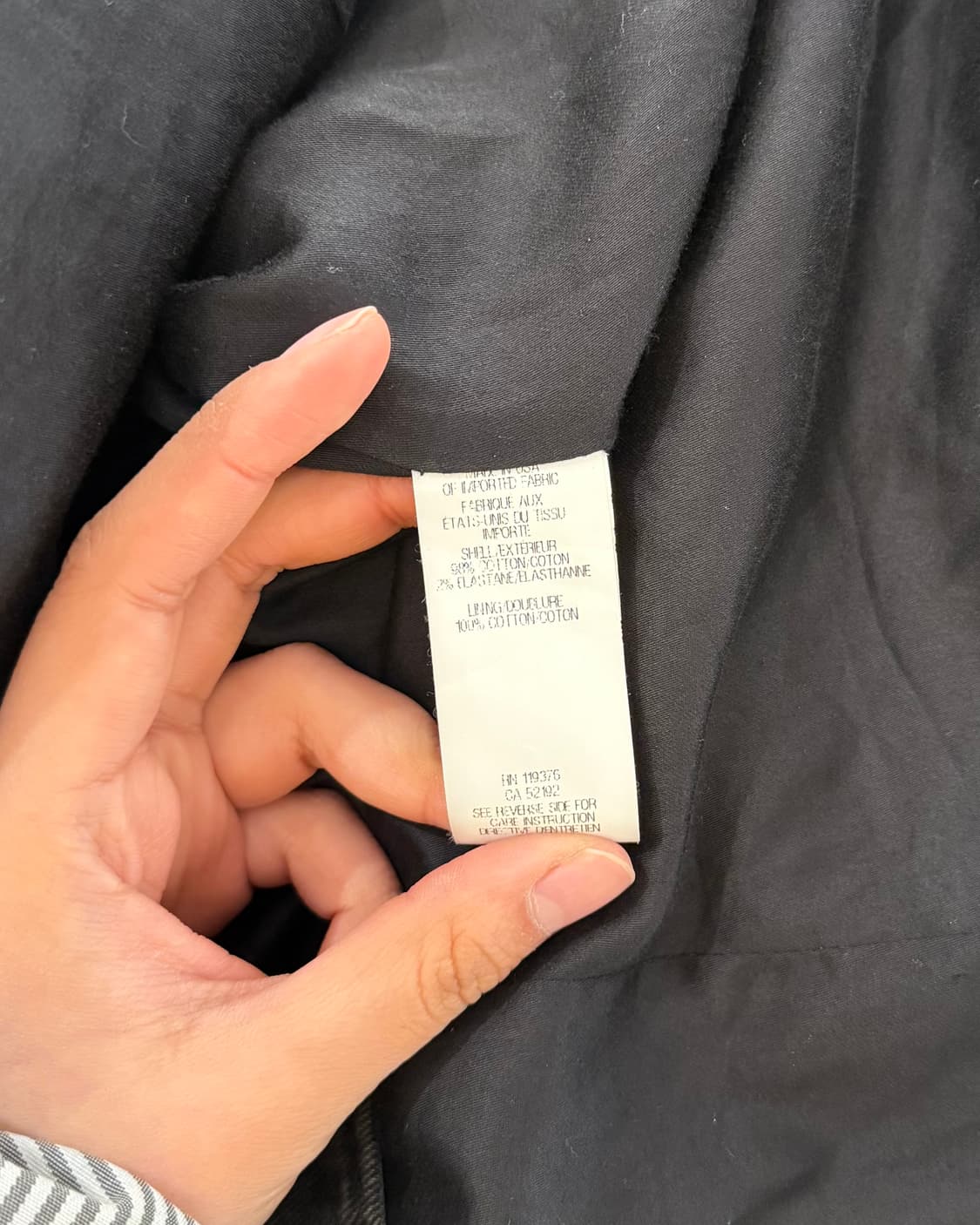 헬무트랭 네이비블랙 스웨이드 뒷트임 자켓 상품이미지9