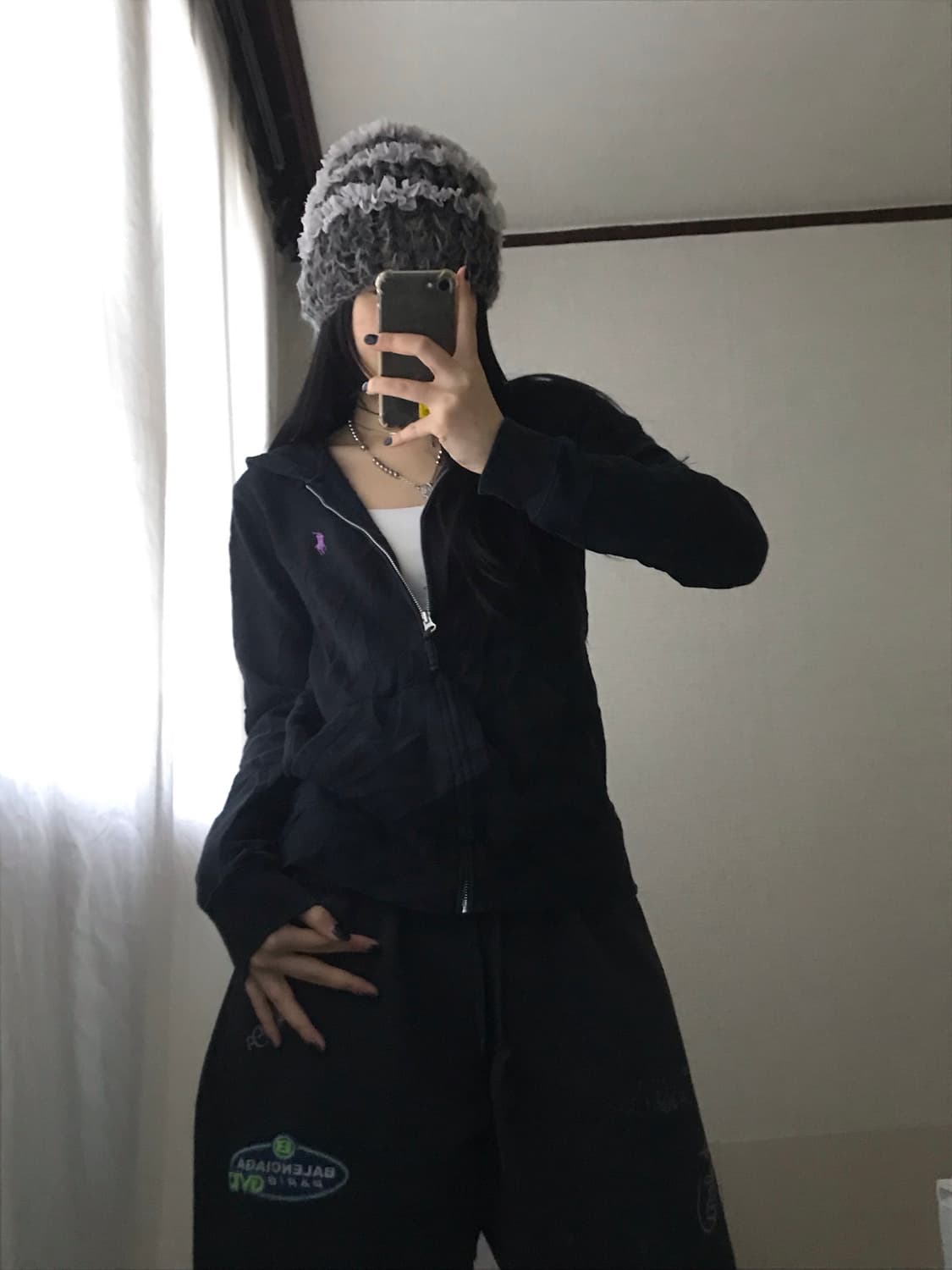 폴로 블랙 후드집업 상품이미지5