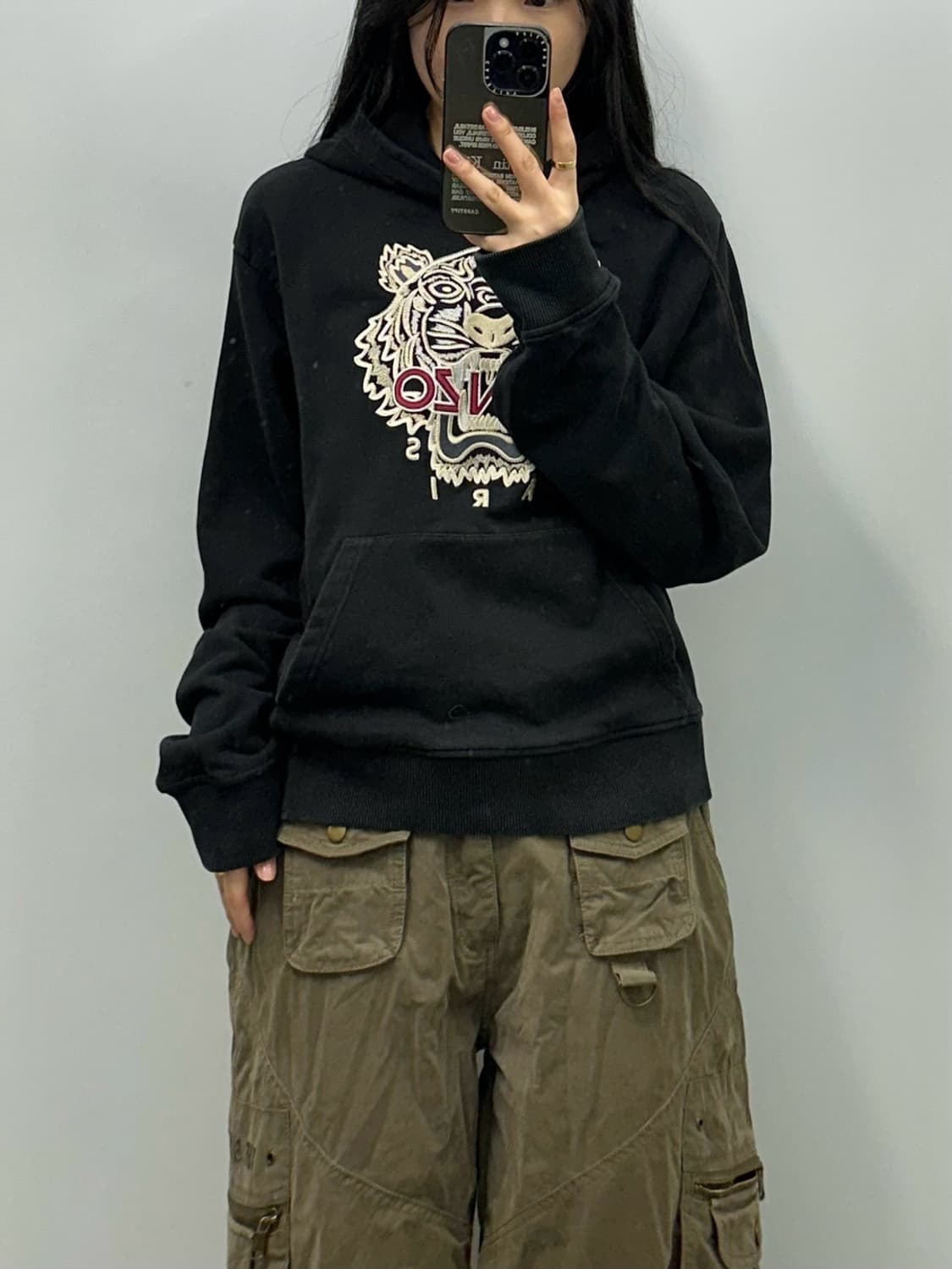 겐조 빅로고 블랙 후드티 상품이미지1