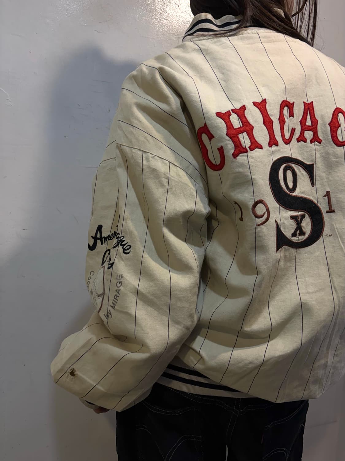 90s AMERICAN VINTAGE baseball denim jk 상품이미지3