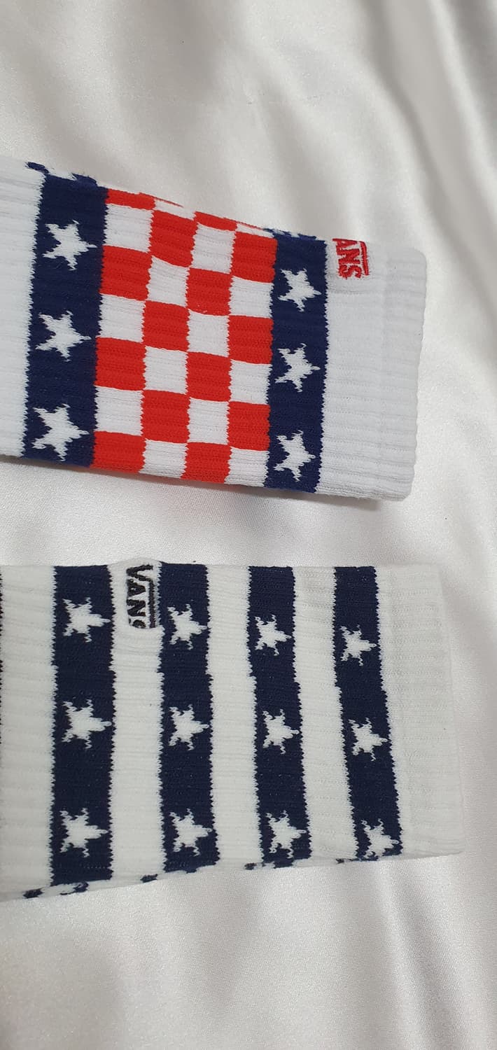 화이트 레드 네이비 반스 스트라이프 체크 스타 별 양말 상품이미지8