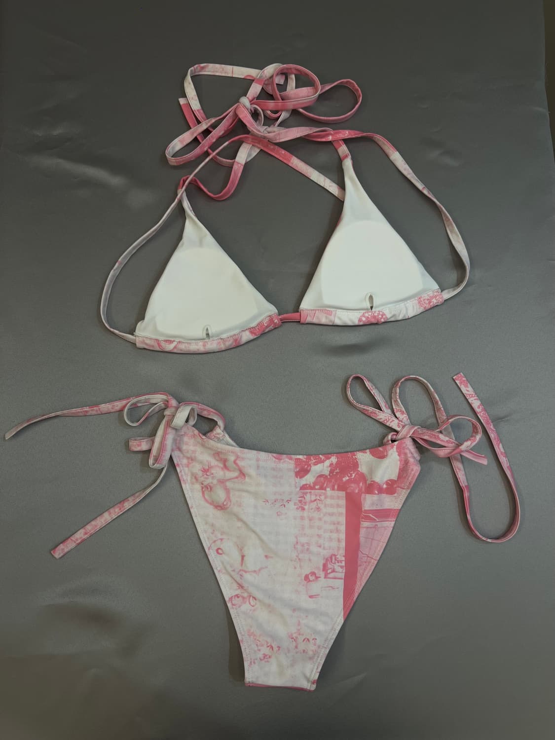 투머치택스 PRINTED 핑크 비키니 세트 상품이미지3