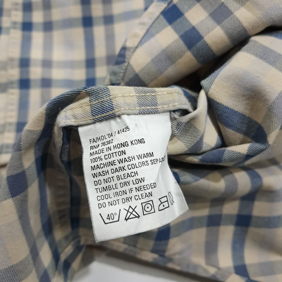 CL375 M 팀버랜드 00s 홍콩판 그래프 체크 베이지 셔츠 남방 상품이미지6