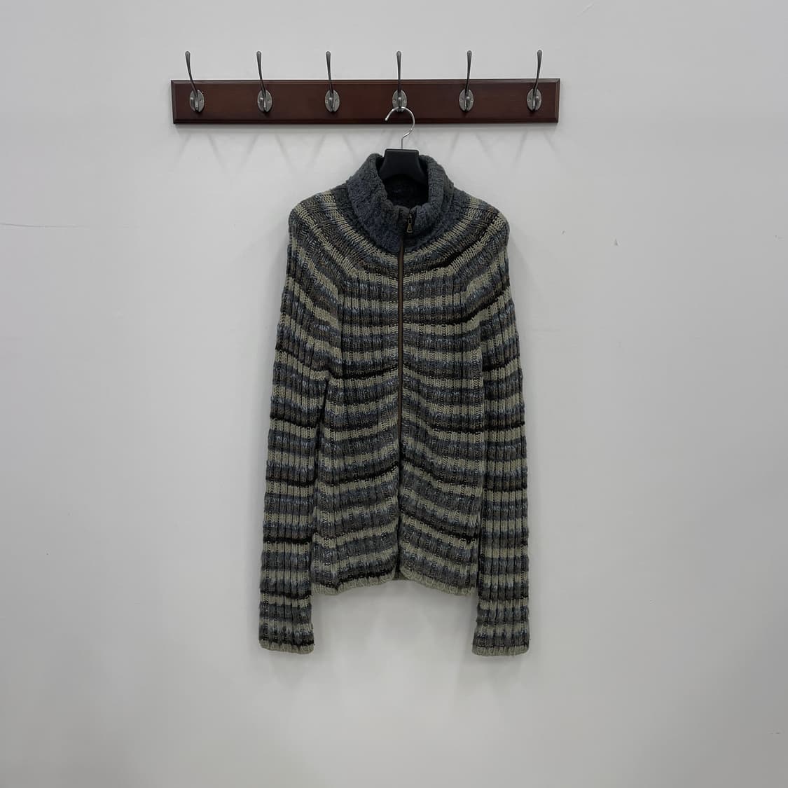 돌체앤가바나 스트라이프 롱 니트 풀집업 상품이미지1