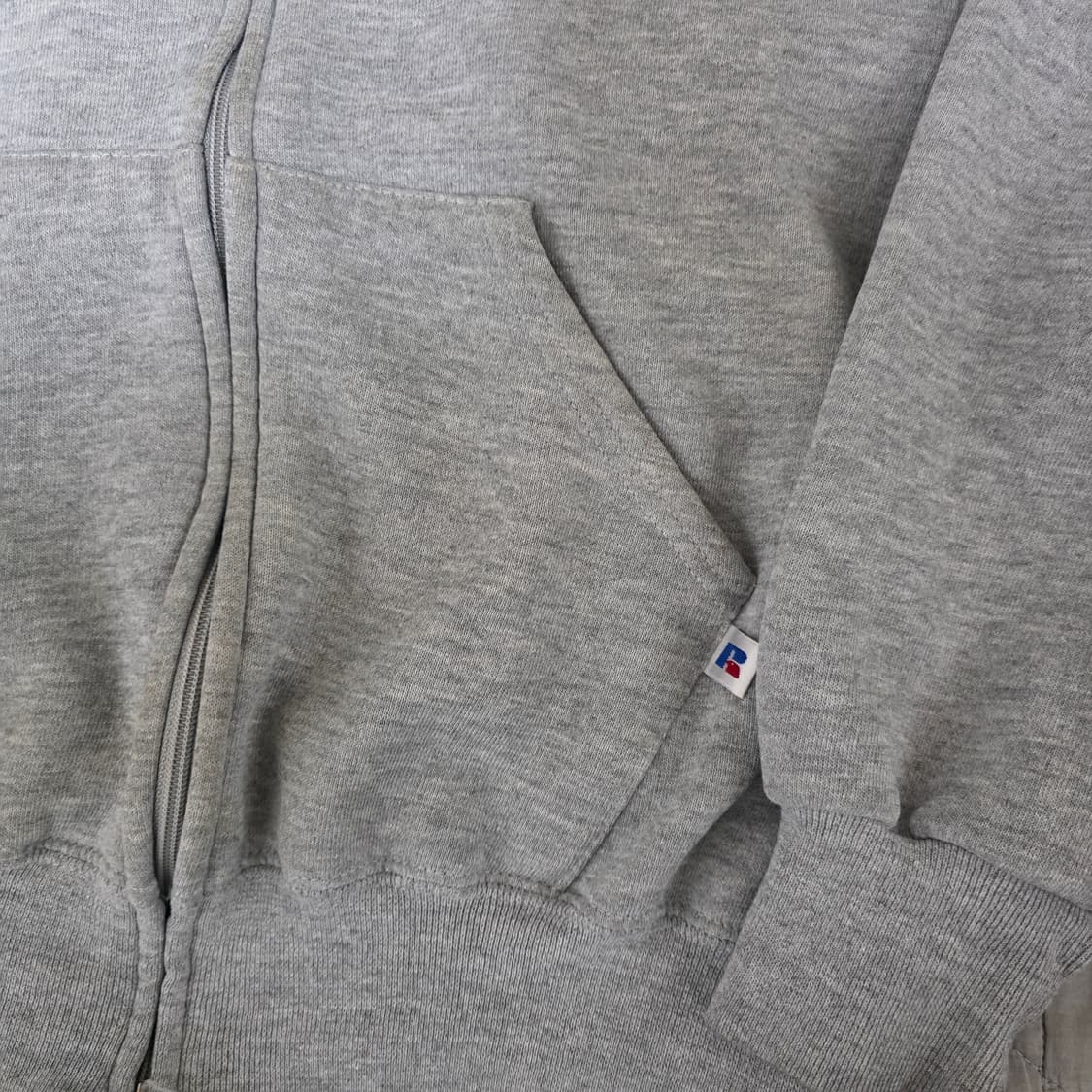 [XL] 90s 빈티지 러셀 애슬레틱 후드집업 그레이 ver. 스테인2 상품이미지2