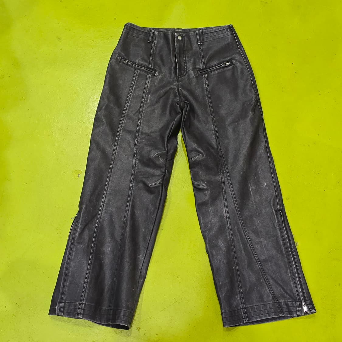 NACHE  레더 부츠컷 팬츠 INDUSTRIAL LEATHER 상품이미지2