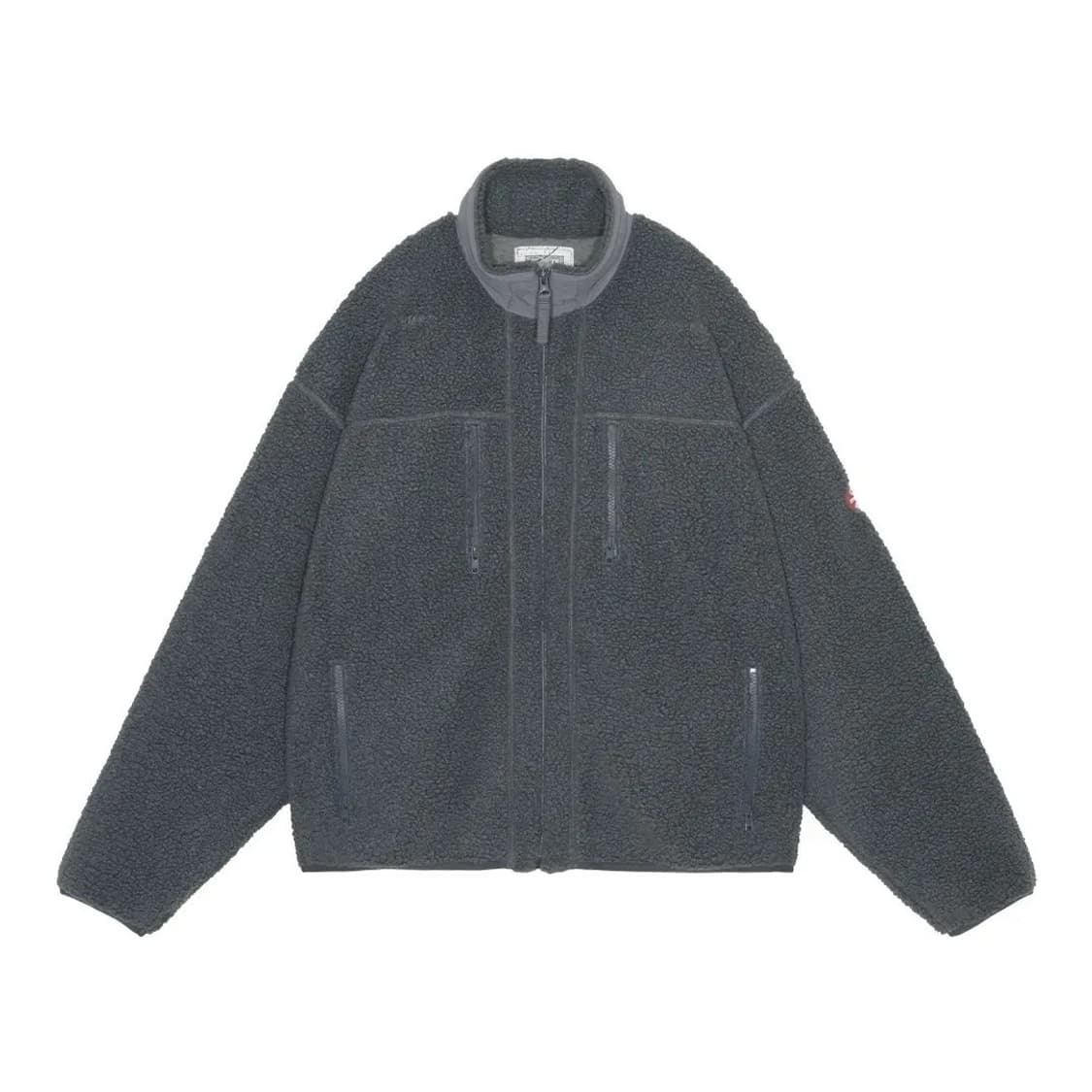 [XL] 카브엠트 스탠드 카라 보아 집업 그레이 상품이미지1