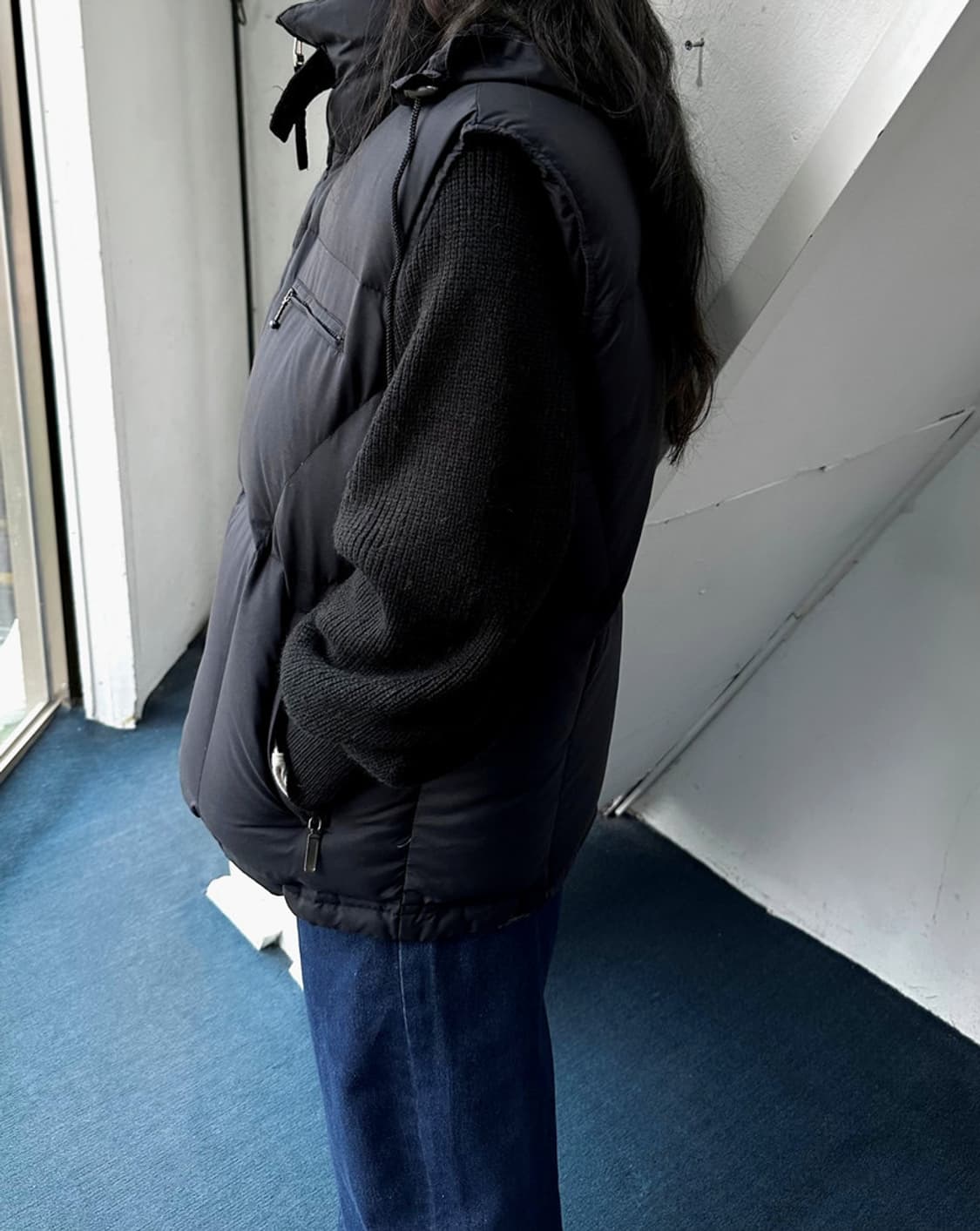 Washed nylon duck down vest 상품이미지6