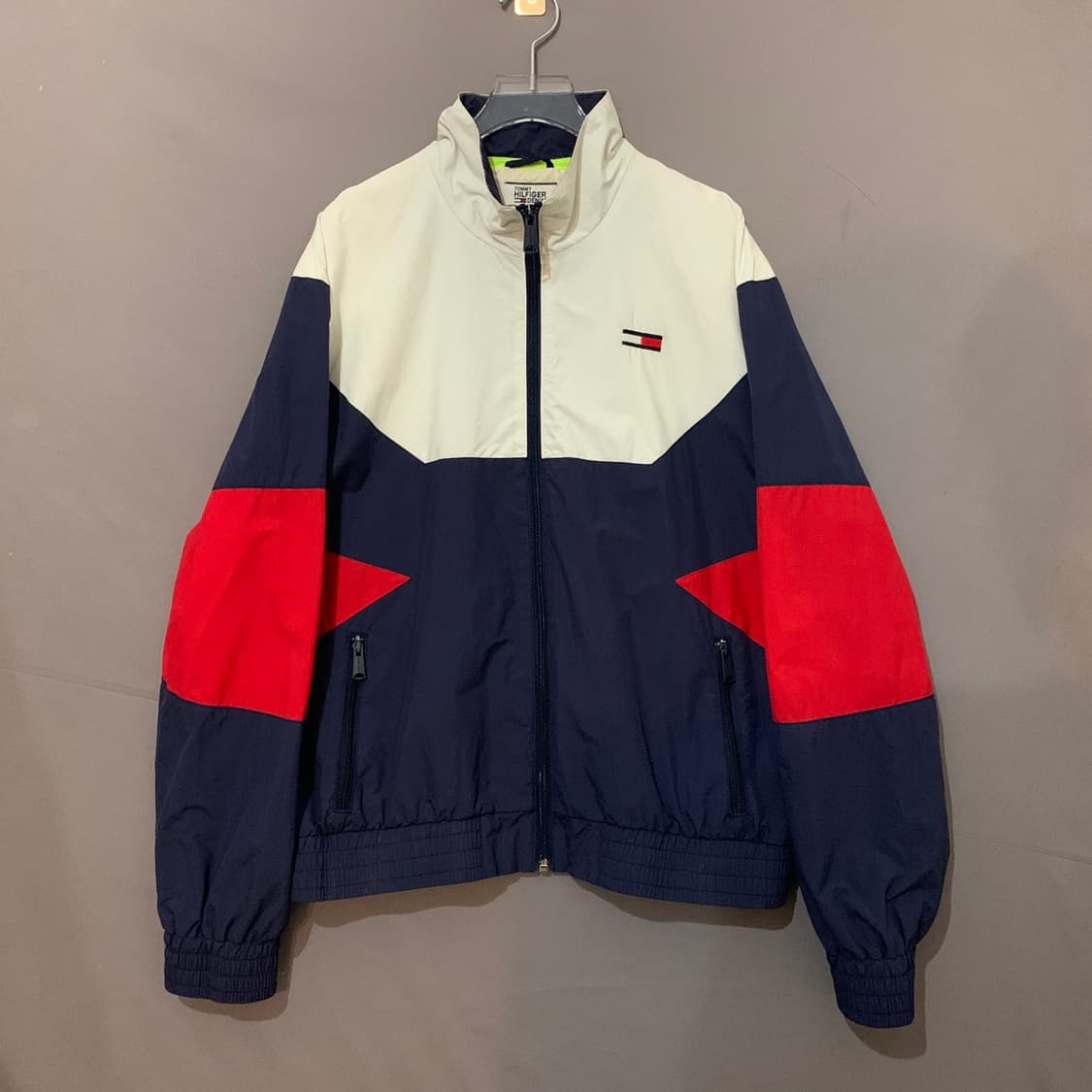 L 타미힐피거 올드스쿨 컬러 블록 바람막이 자켓 상품이미지1