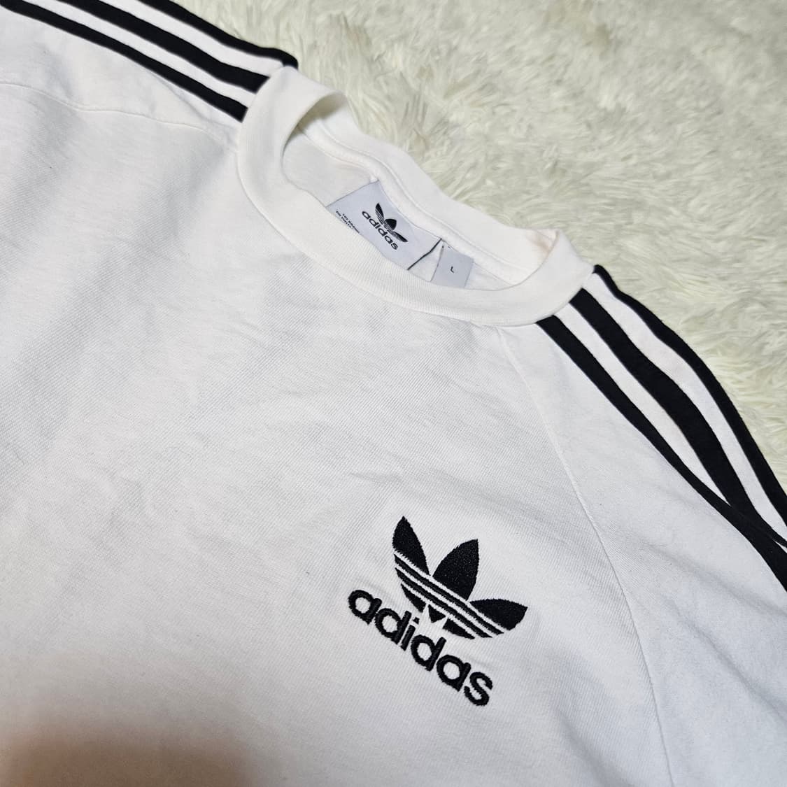 아디다스 오리지널 3선 롱슬리브 긴팔 티셔츠 L size 상품이미지3