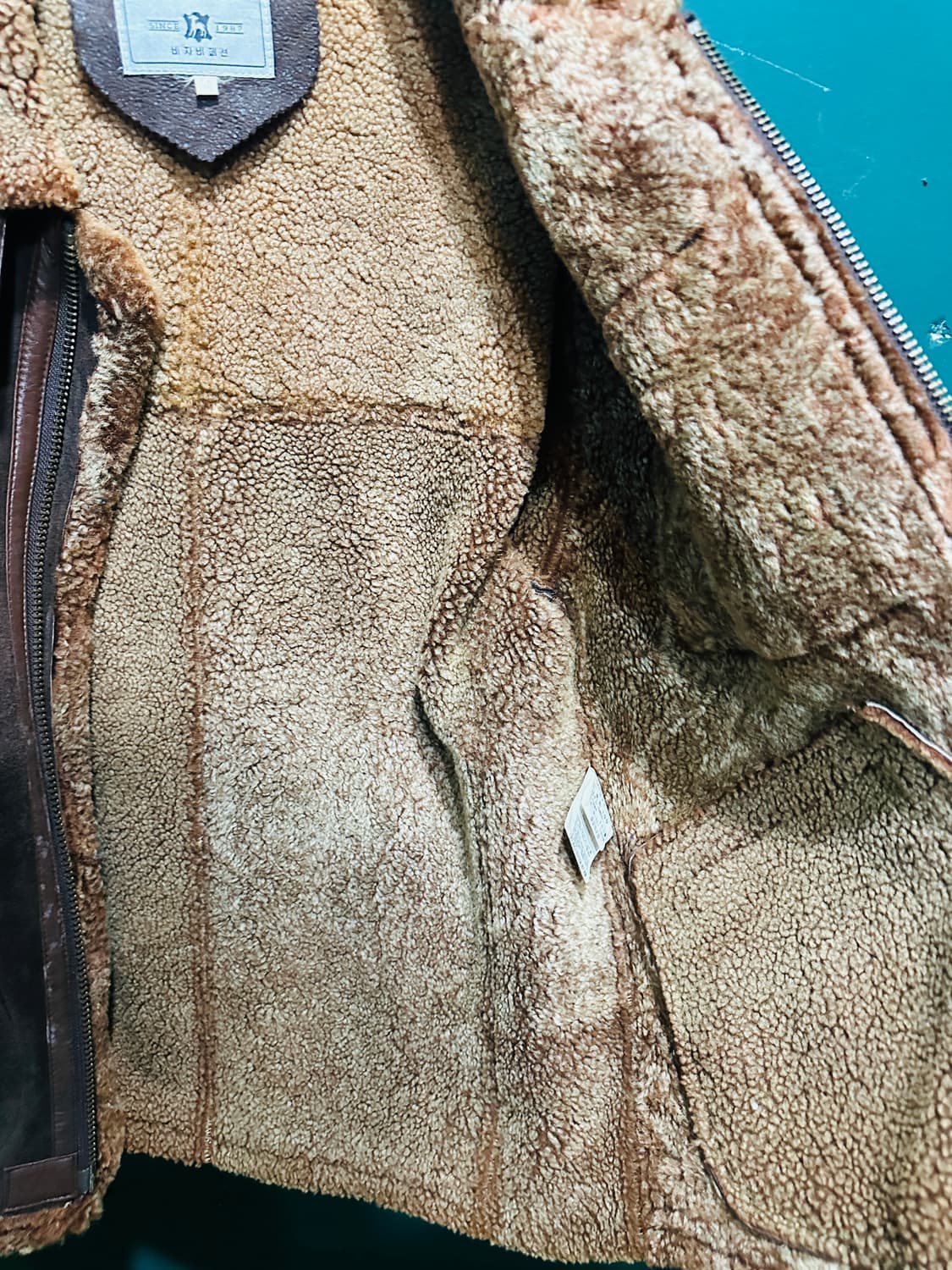 B-3 양가죽 무스탕 브라운 100사이즈 상품이미지6