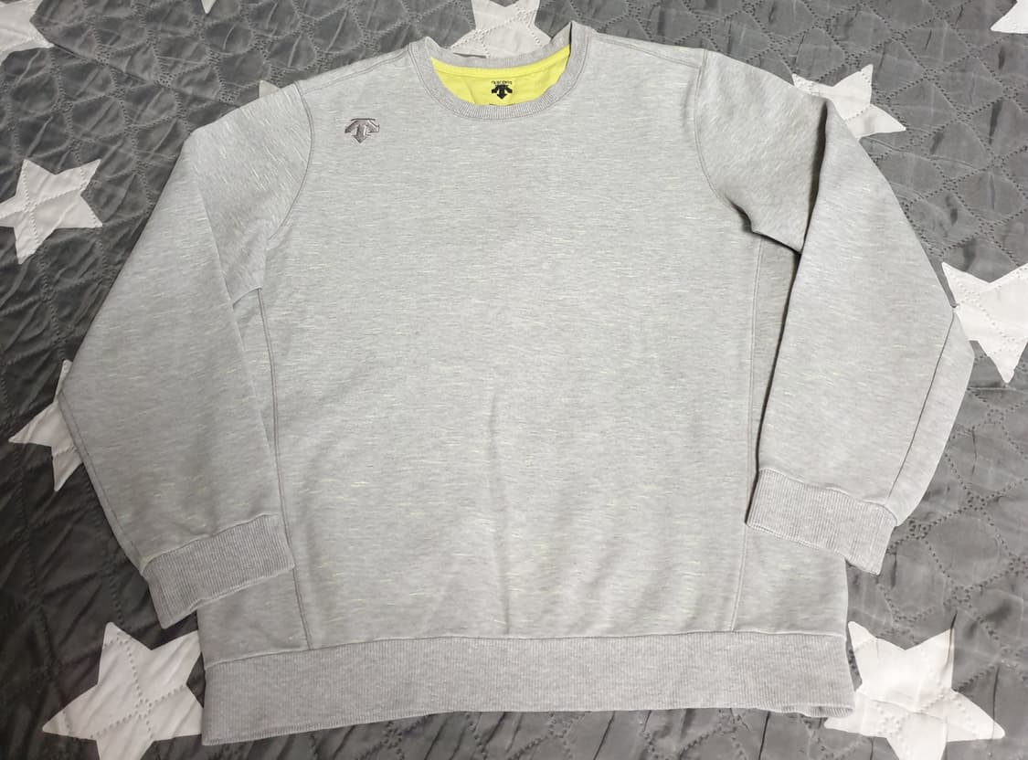 데상트 자수로고 맨투맨 멜란지그레이 (M) 상품이미지1