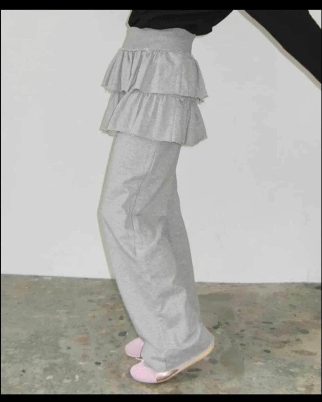 론론 캉캉 레이어드 팬츠 그레이 - 새상품 상품이미지1