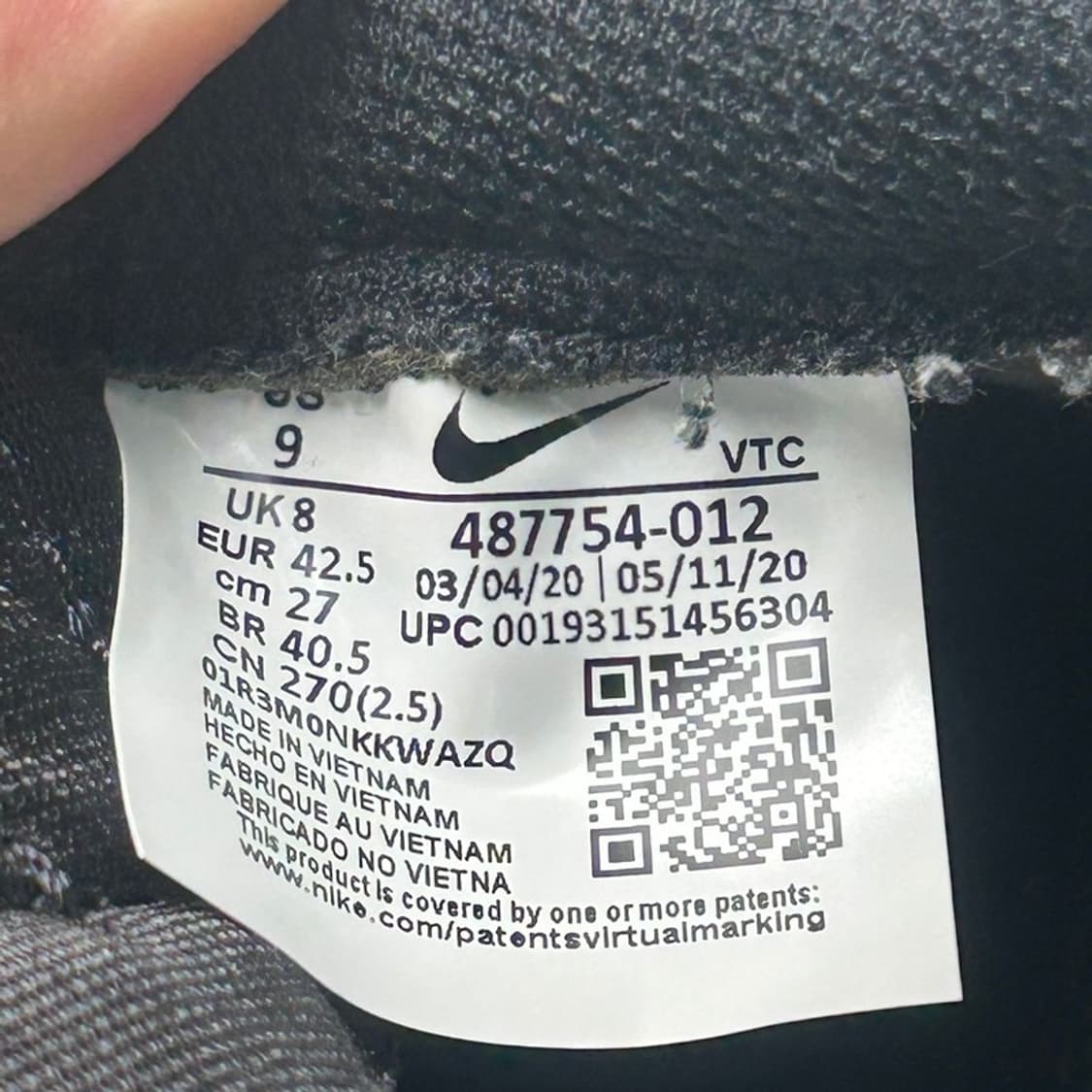 나이키 에어 테일윈드 79 블랙 화이트 270 상품이미지7