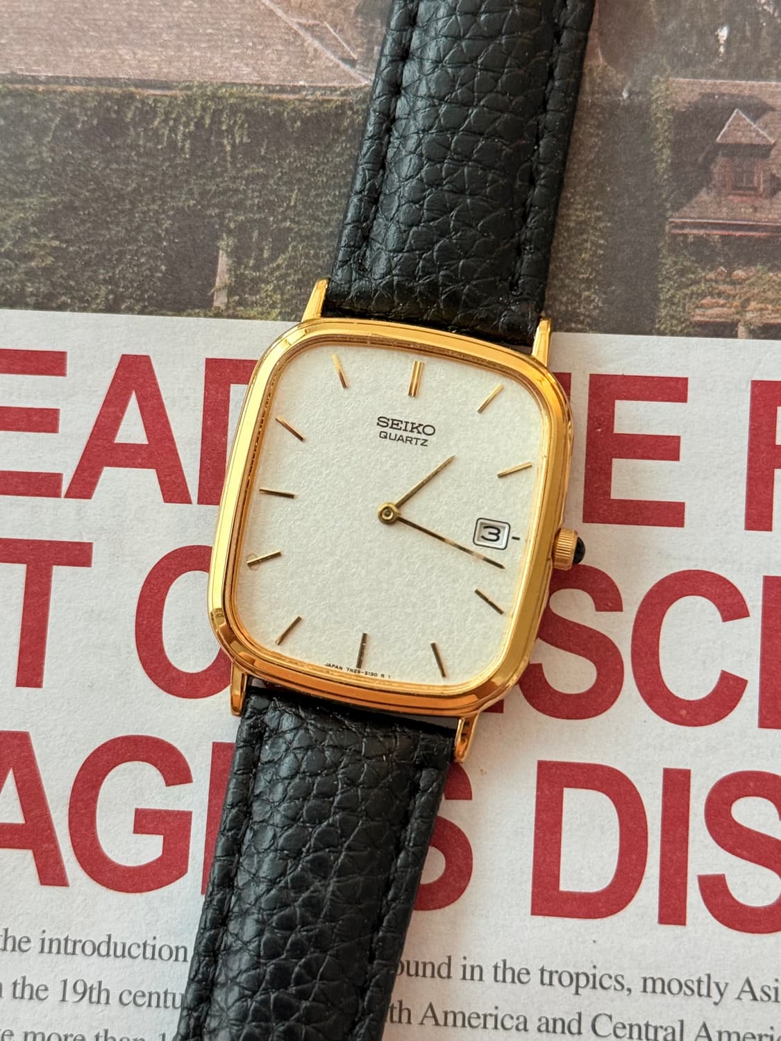 Seiko 세이코 스노우 플래이크 스퀘어 쿼츠 상품이미지1