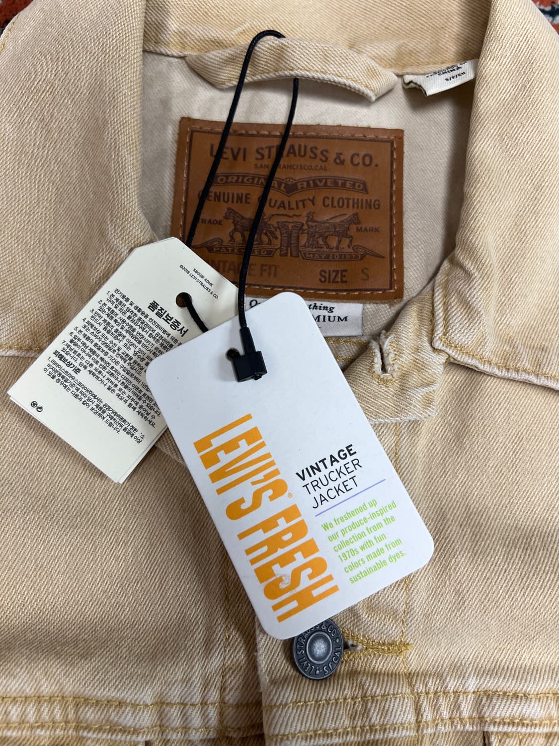 [100] 리바이스 3세대 데님 자켓 옐로우 베이지 상품이미지5