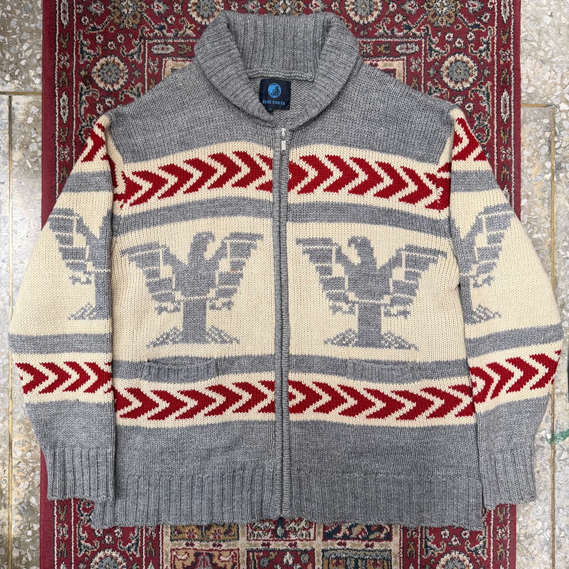 빈티지 울혼방 코위찬 집업 [ 110 ] 상품이미지1