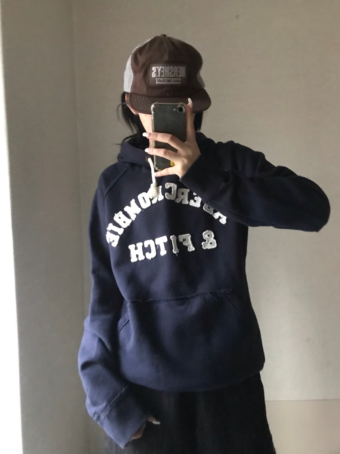 아베크롬비 네이비 후드티 상품이미지4