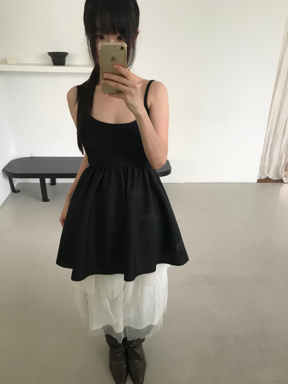 vintage black balloon sleeveless 상품이미지1