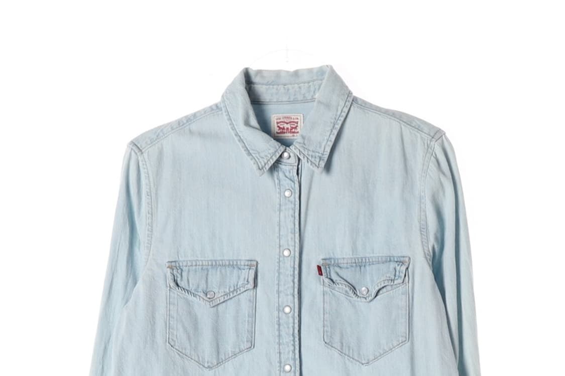 리바이스 연청 웨스턴 데님 셔츠 XS 상품이미지3