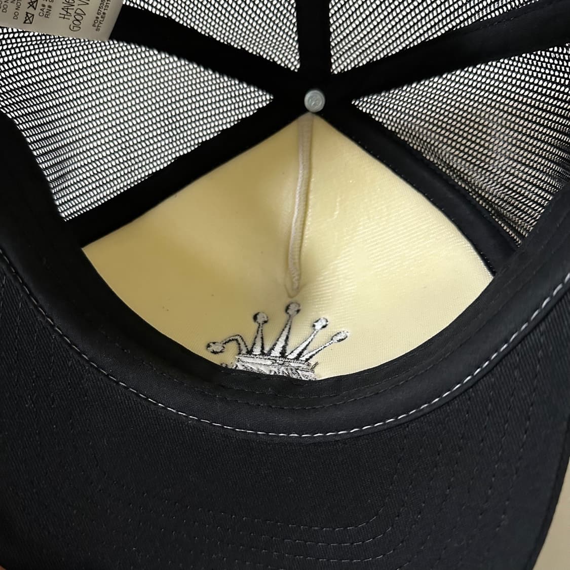 스투시 크라운 스탁 트러커 캡 블랙 상품이미지5