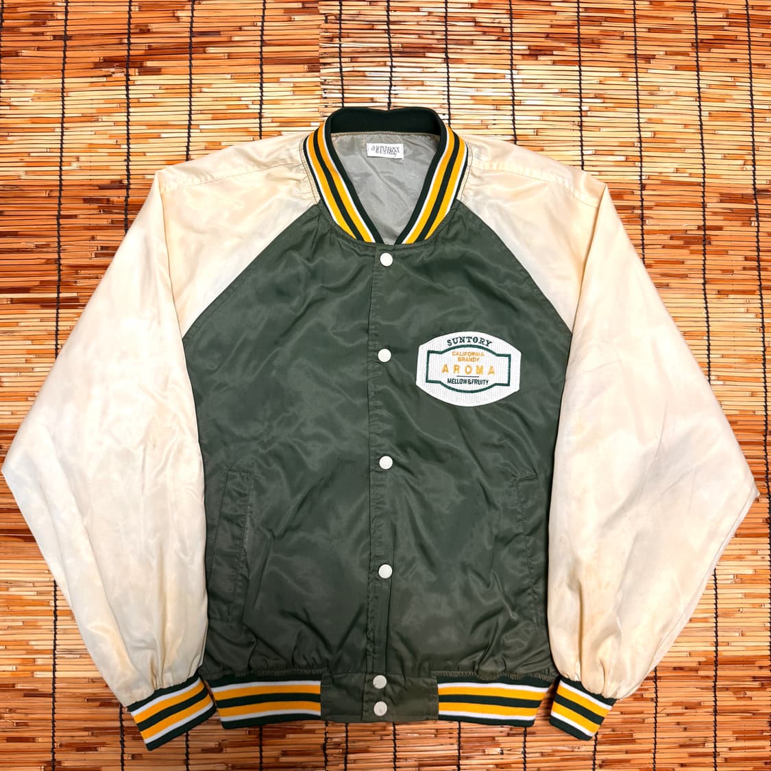 90s 산토리 대장급 아로마 새틴 바시티 자켓 L 상품이미지1