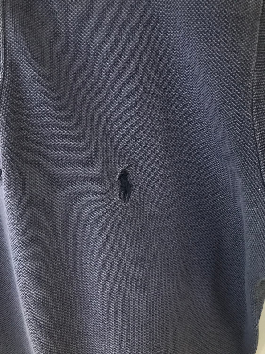 폴로 랄프로렌 자수로고 차콜 반팔 피케 티셔츠  상품이미지3