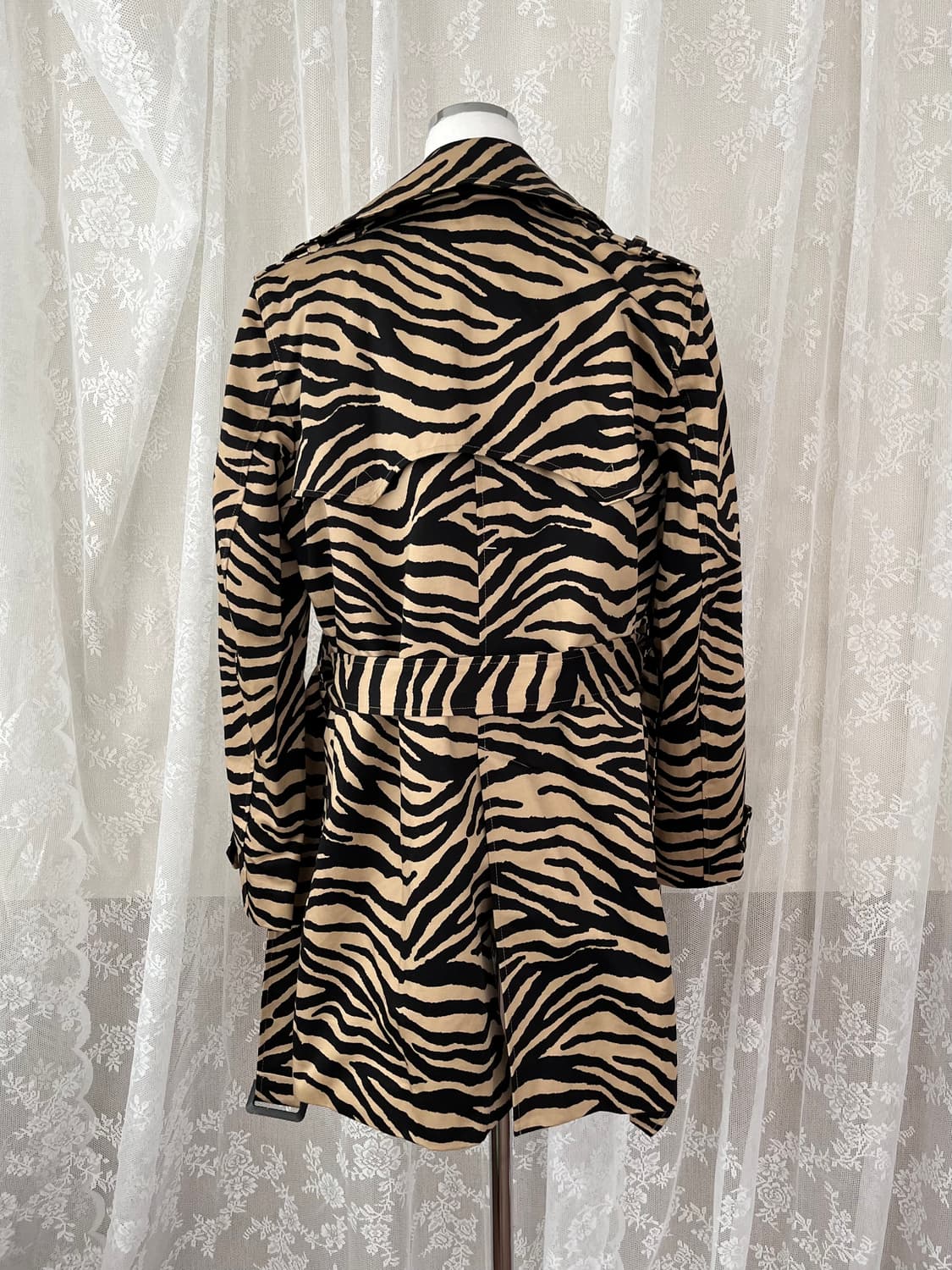 L) 로렌 랄프로렌 지브라 패턴 트렌치코트 베이지 상품이미지4