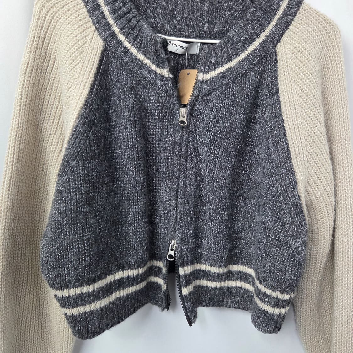 프리(120) 에잇세컨즈 크롭 니트 자켓  상품이미지5