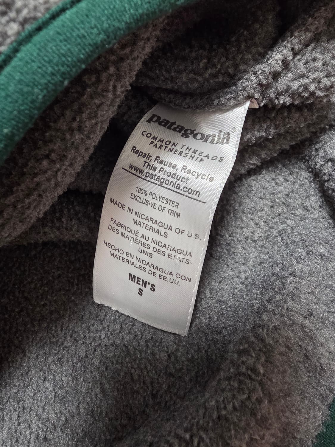 파타고니아 신칠라 헤비웨이트 니켈 그린 맨 S 상품이미지3