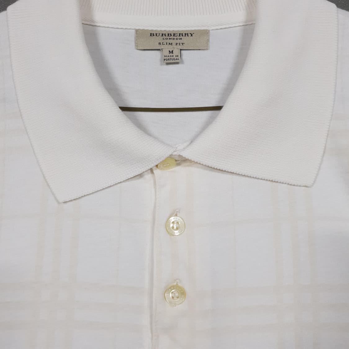 M) 버버리 크레스트 기사 로고 노바체크 반팔 카라티 폴로 피케 셔츠 상품이미지3