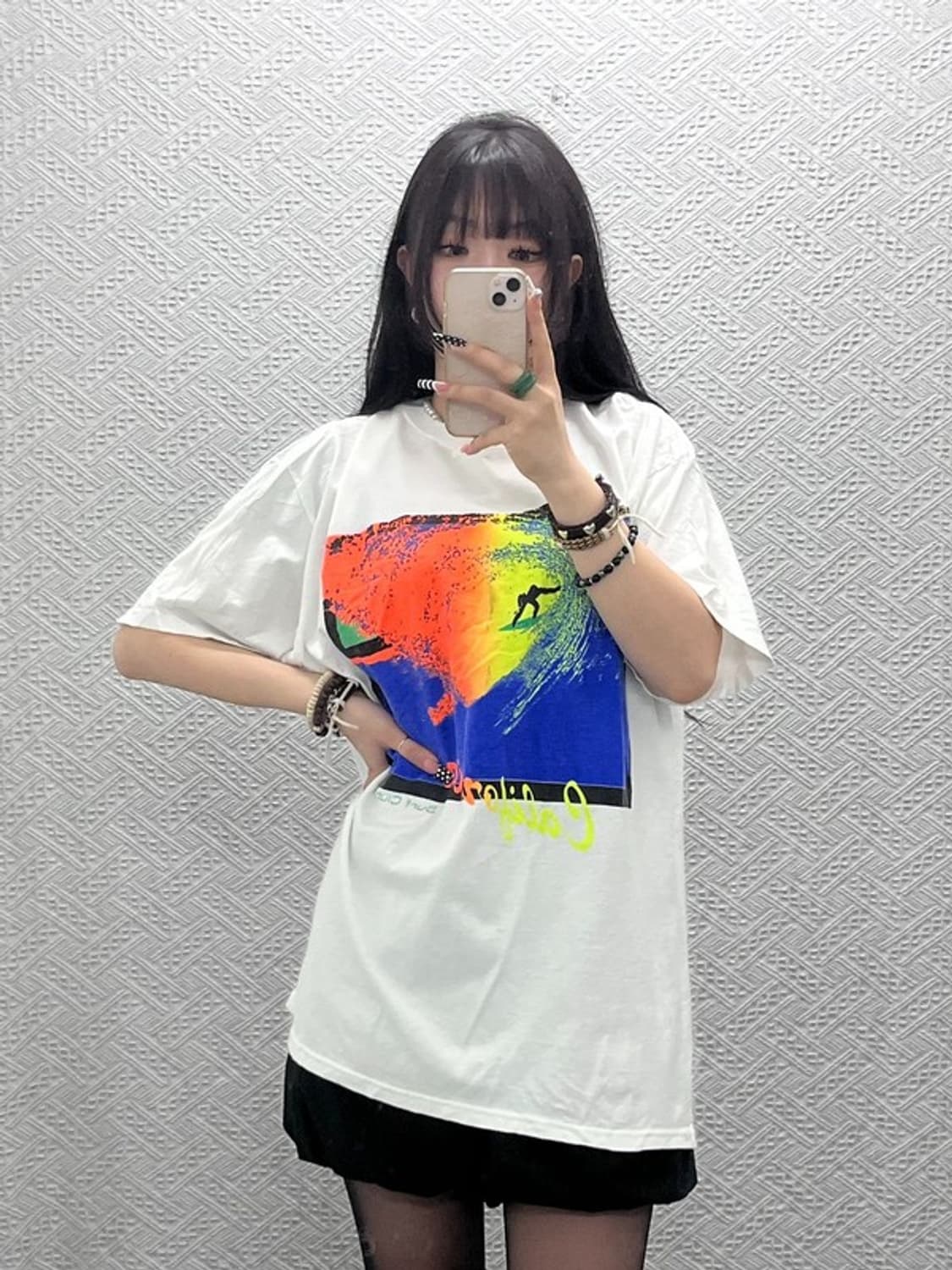 헤인즈 빈티지 스트릿 펑크 서퍼 프린팅 반팔티 XL C10635 상품이미지2