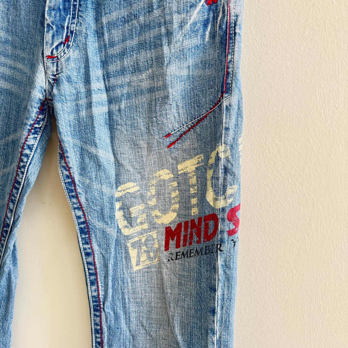 Gotha 갓차 프린팅 데님 팬츠 일본 빈티지 상품이미지4