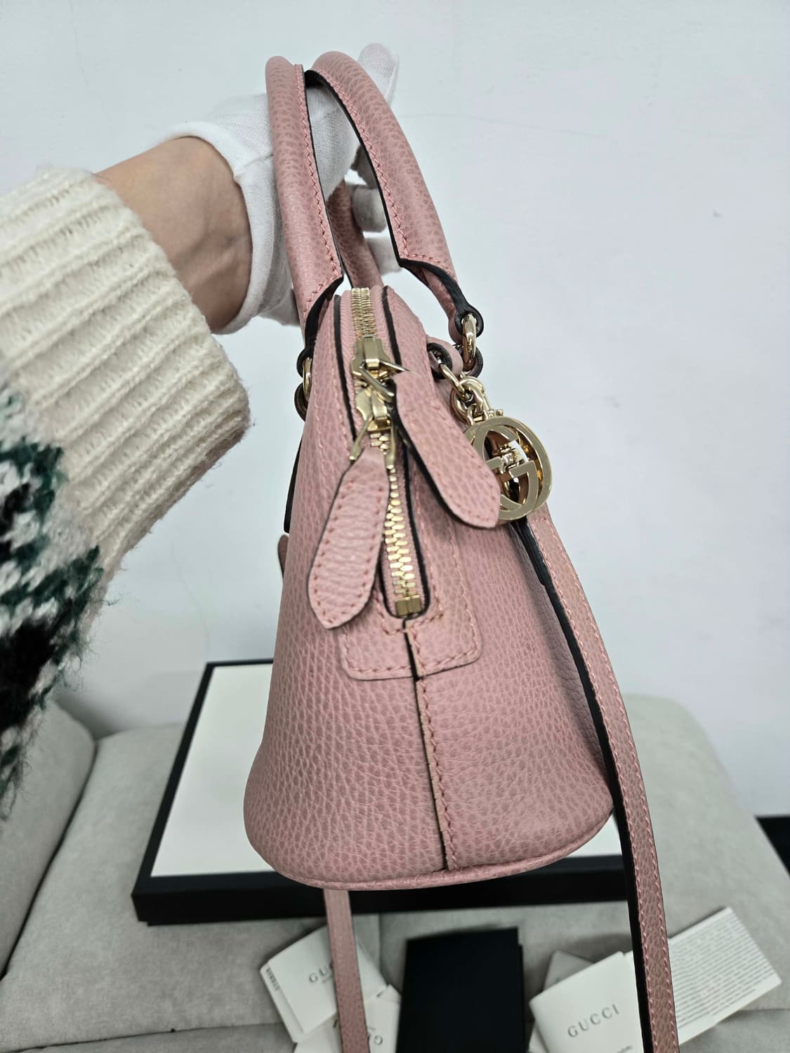 [보증서 정품] 구찌 인터로킹 돔 숄더백 상품이미지3