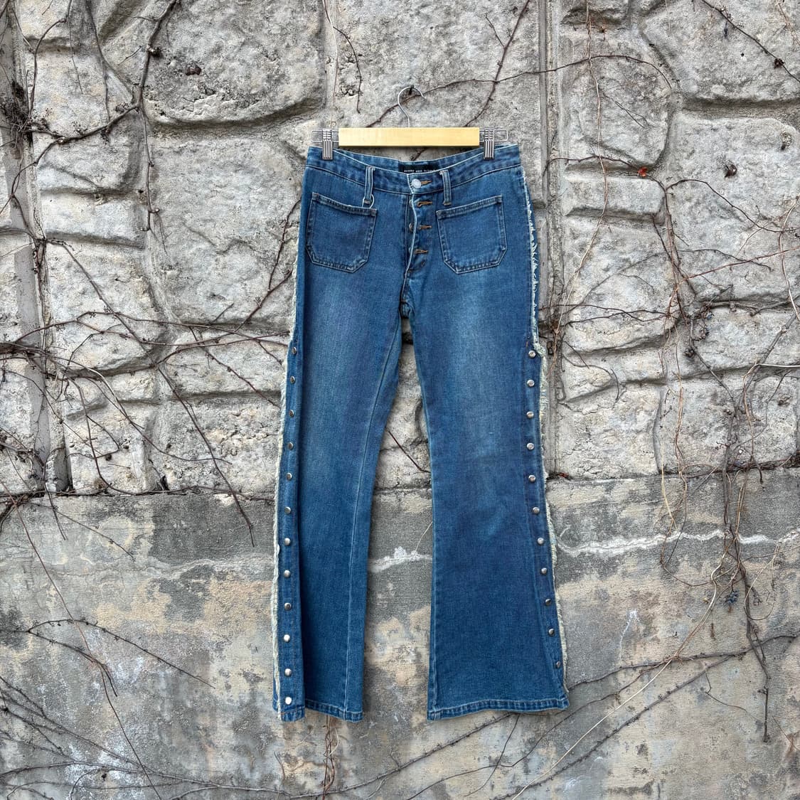 빈티지 옆트임 버튼 부츠컷 웨스턴 보헤미안 프린지 팬츠 상품이미지1