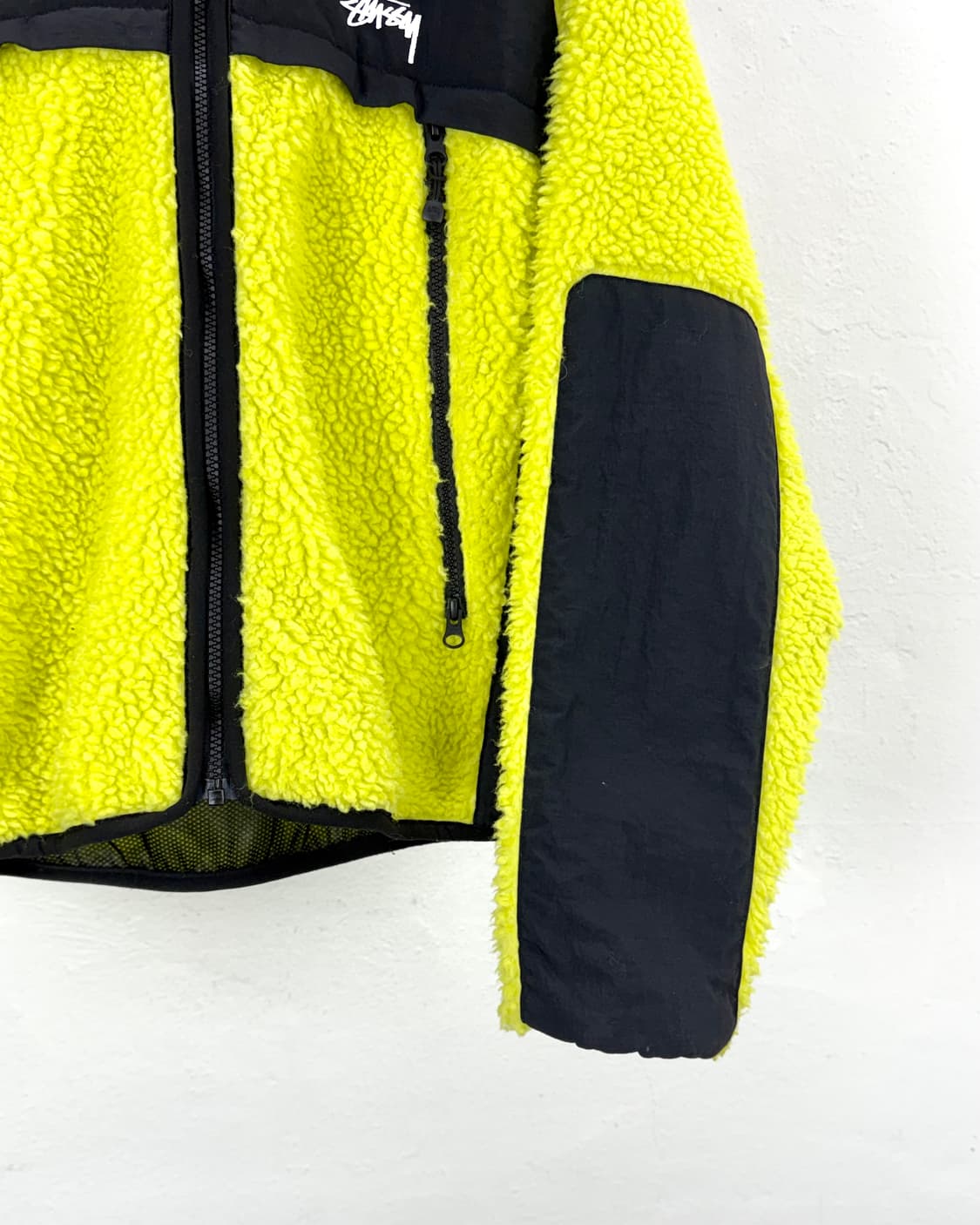 스투시 라임 셰르파 패널드 후디 자켓 상품이미지5