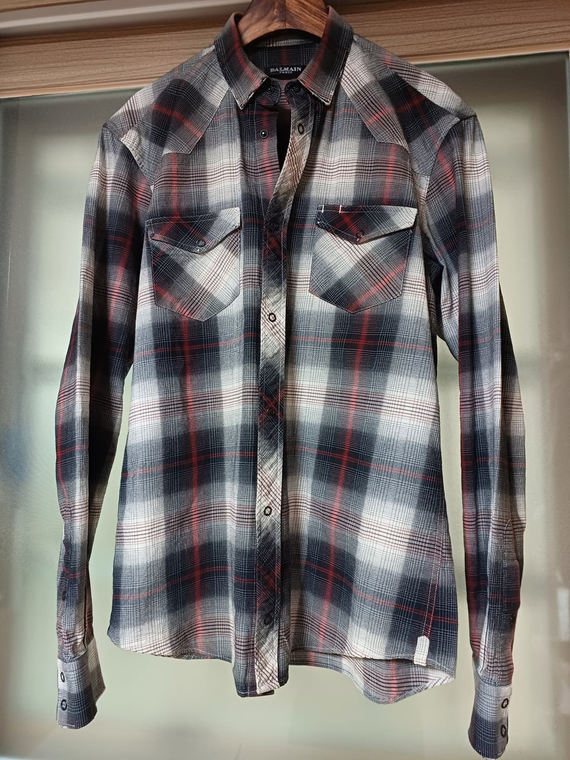 Balmain 2010 AW 발망 카우보이 셔츠 데카르넹 플란넬 체크셔츠 상품이미지3