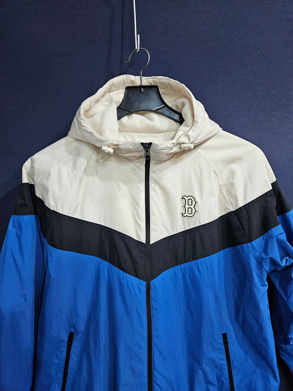 MLB 엠엘비 보스턴 배색 남성 95 기모 후드집업 자켓  상품이미지7