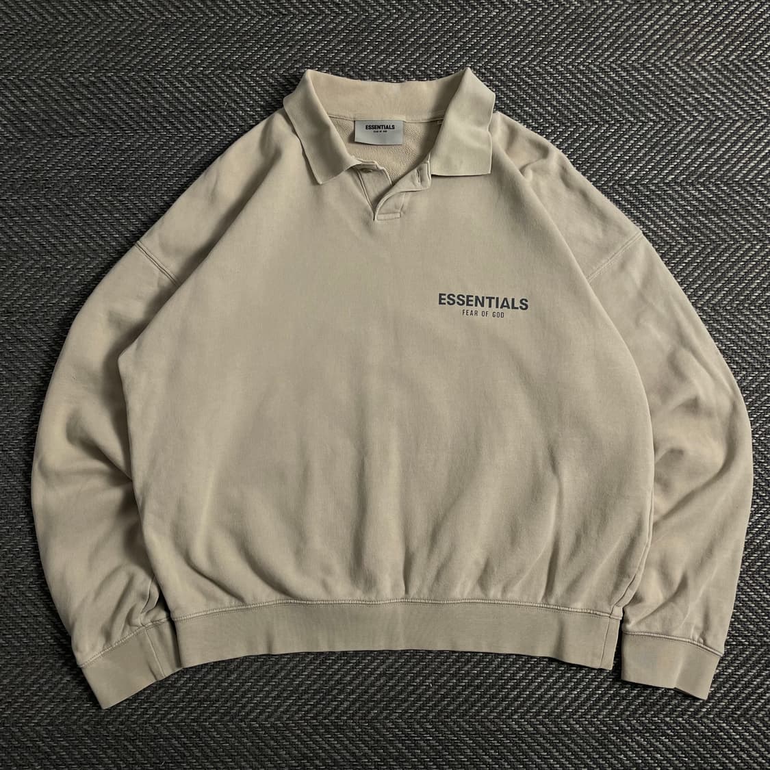 피어오브갓 에센셜 빅로고 박시핏 크림 롱 슬리브y 3817 상품이미지3