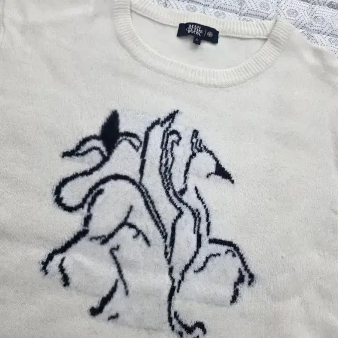 맨온더분 아이보리 울 니트 100 상품이미지2