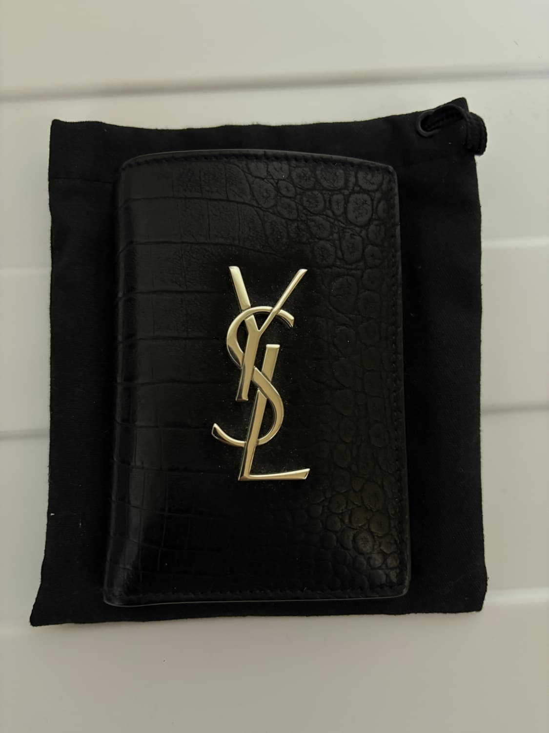 [한정판] 생로랑 크로커다일 오거나이저 은장 블랙 풀박스 상품이미지2