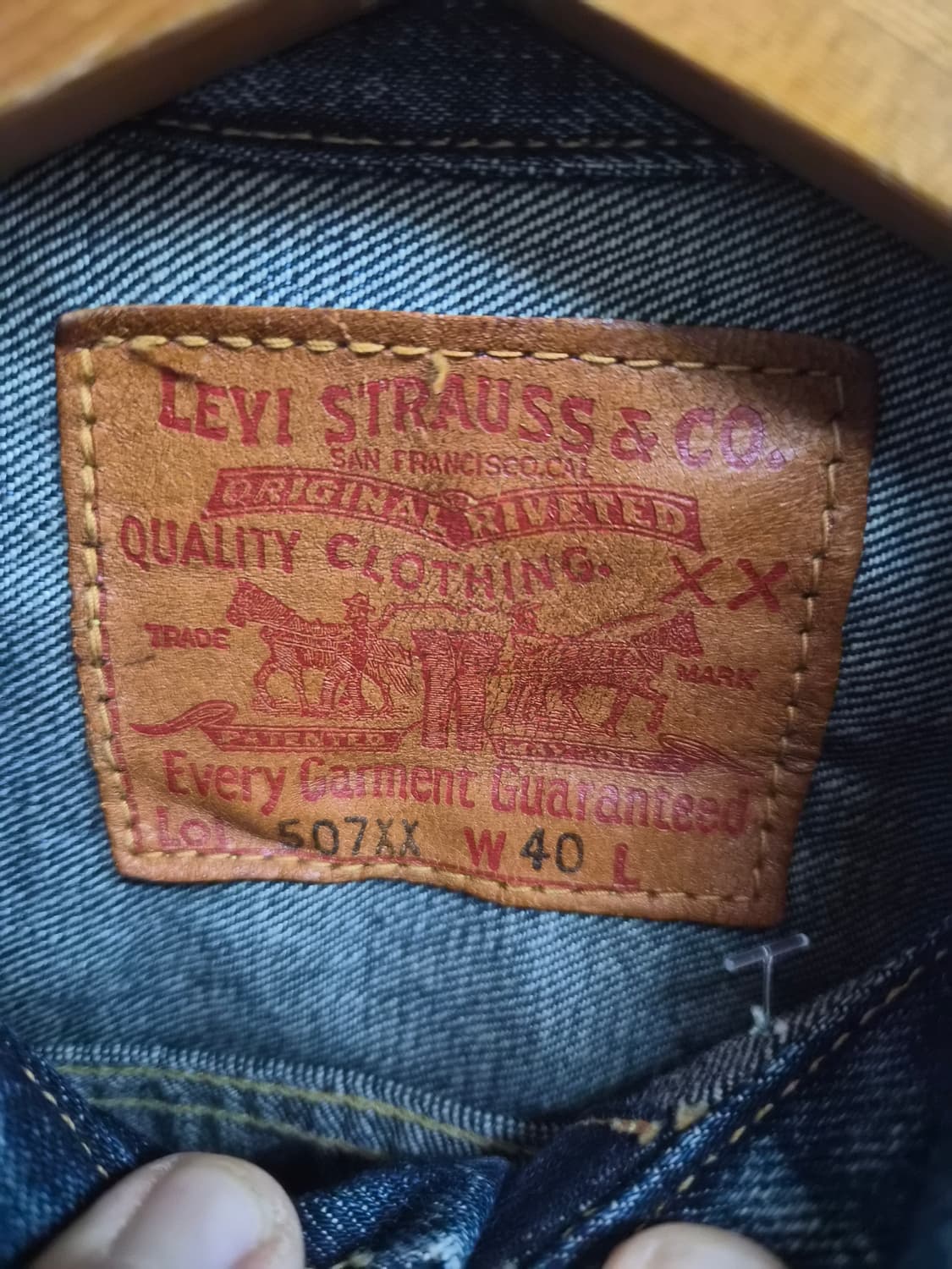 40) 리바이스 LVC 빅E 507XX 셀비지 2세대 트러커 팝니다 상품이미지5